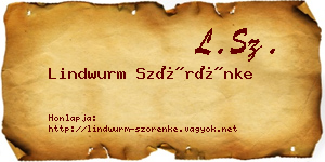 Lindwurm Szörénke névjegykártya